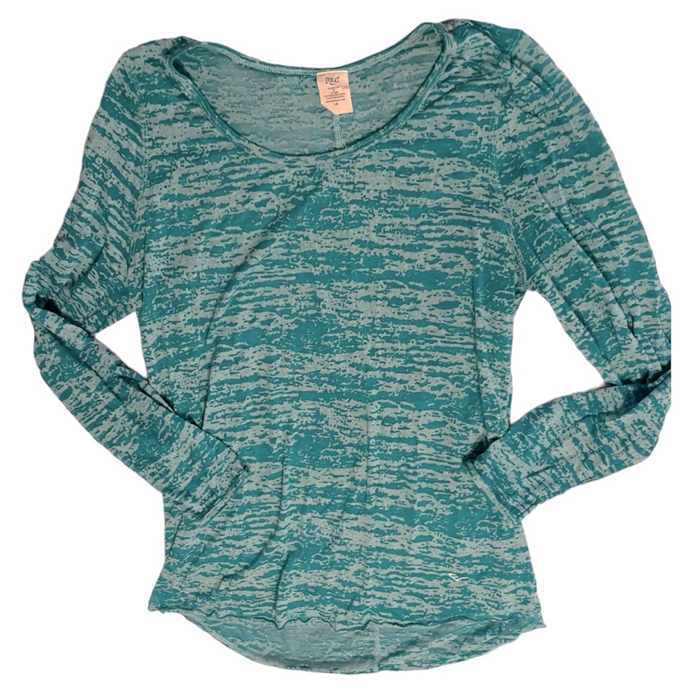 Everlast Turquoise Tissue Tee Long Sleeve Athletic Activewear Top